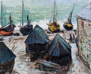 尅勞德 莫奈 Boats on the Beach, Etretat 尅勞德 莫奈 Boats on the Beach, Etretat